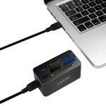 PC, gaming si accesorii - Retelistica - Hub-uri - HUB USB 3.0 LOGILINK, 3 USB, SD, MicroSD, M2, MS Duo/Pro, CF, negru - Infinity.ro