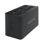 PC, gaming si accesorii - Retelistica - Hub-uri - HUB USB 3.0 LOGILINK, 3 USB, SD, MicroSD, M2, MS Duo/Pro, CF, negru - Infinity.ro