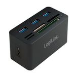 PC, gaming si accesorii - Retelistica - Hub-uri - HUB USB 3.0 LOGILINK, 3 USB, SD, MicroSD, M2, MS Duo/Pro, CF, negru - Infinity.ro