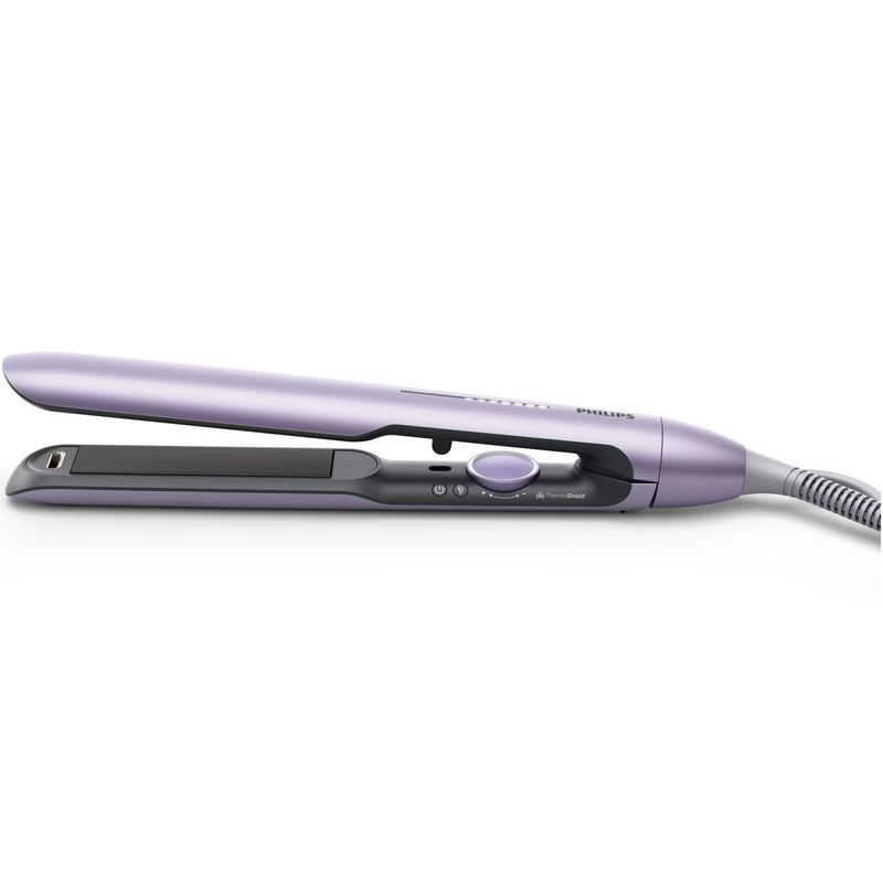 Ingrijire personala si Cosmetice - Aparate & accesorii ingrijire personala - Hair styling - Placi de indreptat parul - Placa de indreptat parul Philips Seria 7000 BHS742/00, tehnologie ThermoShield, 230°C,Violet metalizat - Infinity.ro