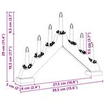Casa si Gradina - Decoratiuni - Decoratiuni de sezon - Decoratiune cu lumanari de Craciun cu 7 LED Rosu 39.5 x 5 x 29 cm - Infinity.ro