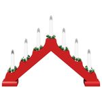 Casa si Gradina - Decoratiuni - Decoratiuni de sezon - Decoratiune cu lumanari de Craciun 3 pcs Rosu 39.5 x 5 x 29 cm - Infinity.ro