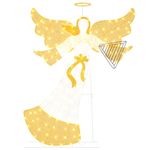 Casa si Gradina - Decoratiuni - Decoratiuni de sezon - Decoratiune ingeras de Craciun, Alb cald 116 x 29 x 158.5 cm Poliester - Infinity.ro