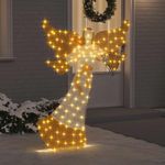 Casa si Gradina - Decoratiuni - Decoratiuni de sezon - Decoratiune ingeras de Craciun, Alb cald 116 x 29 x 158.5 cm Poliester - Infinity.ro