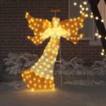 Casa si Gradina - Decoratiuni - Decoratiuni de sezon - Decoratiune ingeras de Craciun, Alb cald 116 x 29 x 158.5 cm Poliester - Infinity.ro