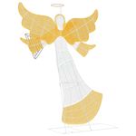 Casa si Gradina - Decoratiuni - Decoratiuni de sezon - Decoratiune ingeras de Craciun, Alb cald 116 x 29 x 158.5 cm Poliester - Infinity.ro