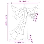 Casa si Gradina - Decoratiuni - Decoratiuni de sezon - Decoratiune ingeras de Craciun, Alb cald 116 x 29 x 158.5 cm Poliester - Infinity.ro