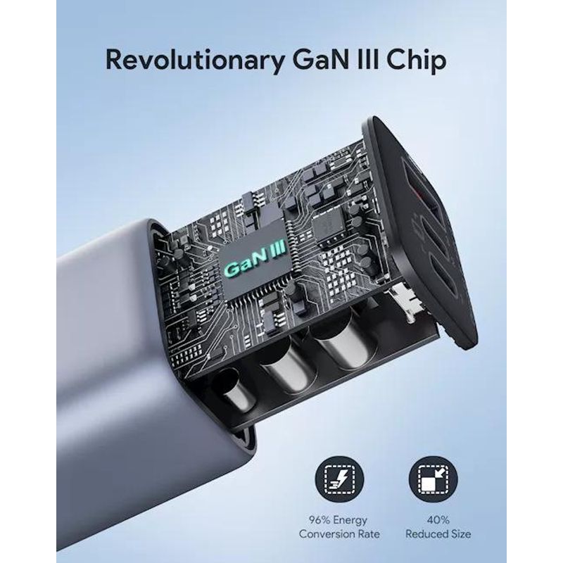 Laptop, Telefoane si Tablete - Telefoane mobile si accesorii - Accesorii Telefoane - Incarcatoare telefoane - Incarcator universal Aukey PA-B6U VOLTAPEX II, 67W PD GAN, 2xUSB-C, 1xUSB-A, 69x40x34mm - Infinity.ro