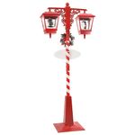 Casa si Gradina - Decoratiuni - Decoratiuni de sezon - Lampa de strada de Craciun cu 2 felinare cu 18 LED Rosu - Infinity.ro