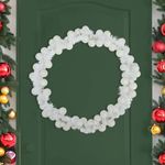 Casa si Gradina - Decoratiuni - Decoratiuni de sezon - Ghirlanda cu globuri de Craciun Alb 186 cm Polistiren - Infinity.ro