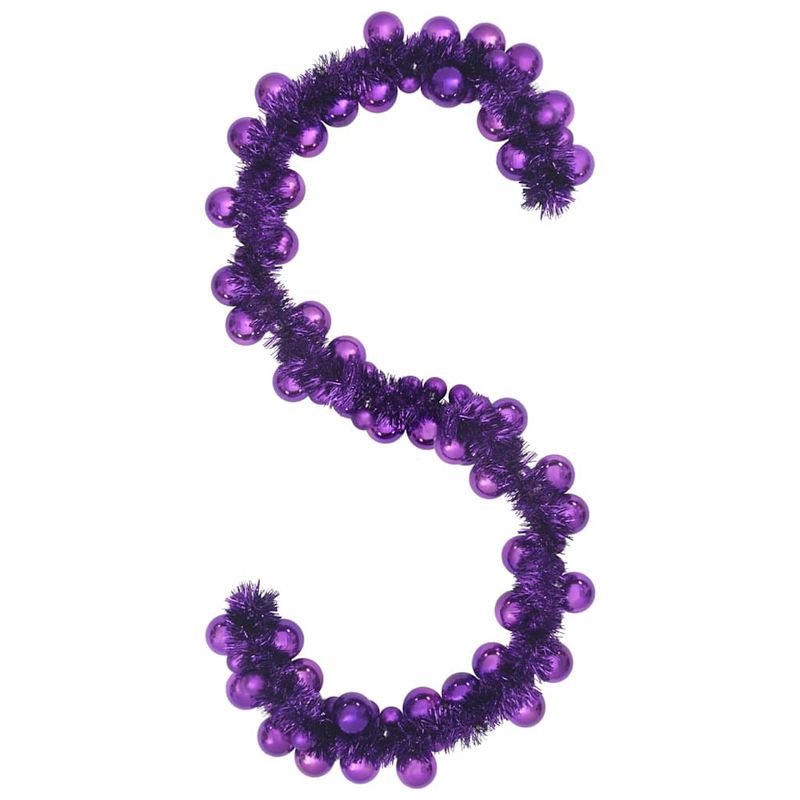 Casa si Gradina - Decoratiuni - Decoratiuni de sezon - Ghirlanda cu globuri de Craciun Violet 186 cm Polistiren - Infinity.ro