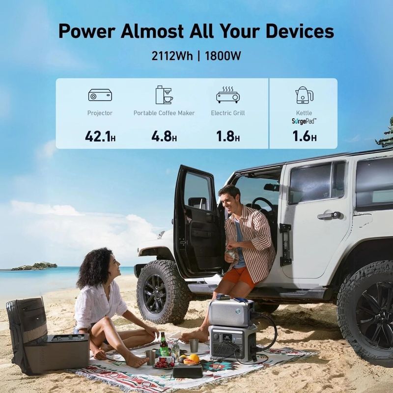 Casa si Gradina - Electrice - Panouri solare si accesorii - Accesorii panouri solare - Baterie suplimentara Anker Solix BP1000X pentru statia de alimentare portabila Anker Solix C1000X, 1056Wh - Infinity.ro