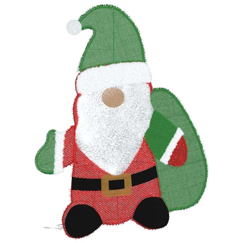 Casa si Gradina - Decoratiuni - Decoratiuni de sezon - Mos Craciun Iluminat Alb cald 62 x 70 cm Material din Sclipici - Infinity.ro