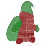 Casa si Gradina - Decoratiuni - Decoratiuni de sezon - Mos Craciun Iluminat Alb cald 62 x 70 cm Material din Sclipici - Infinity.ro