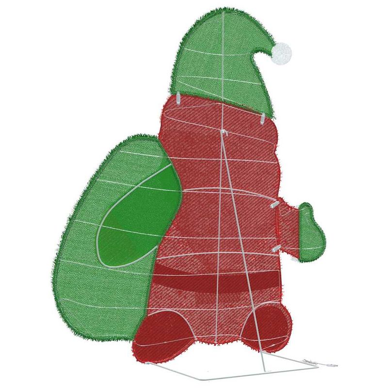 Casa si Gradina - Decoratiuni - Decoratiuni de sezon - Mos Craciun Iluminat Alb cald 62 x 70 cm Material din Sclipici - Infinity.ro