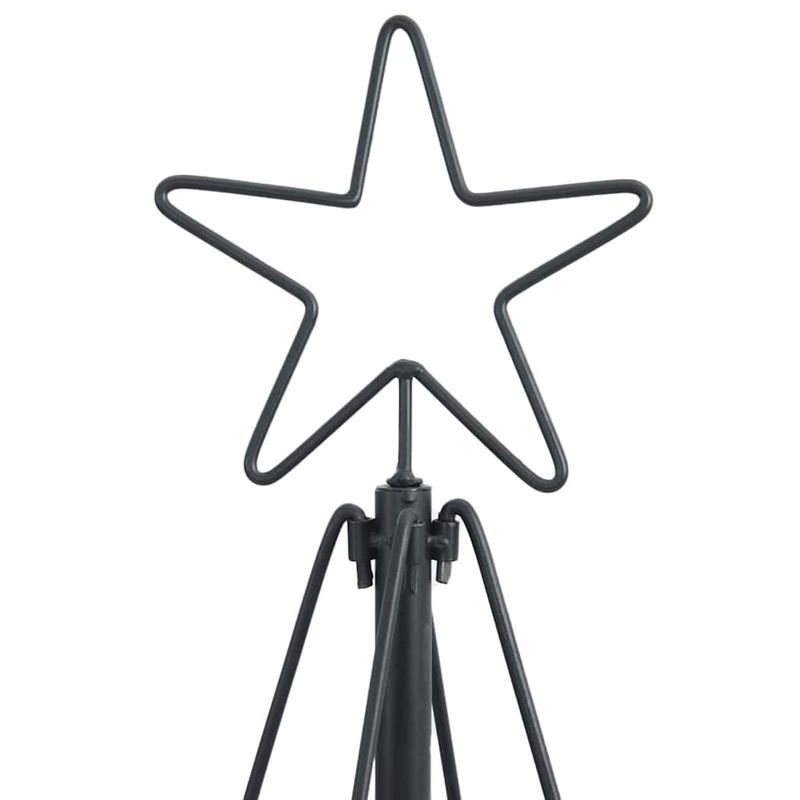 Casa si Gradina - Decoratiuni - Decoratiuni de sezon - Brad de Craciun in Forma de Con cu suport Negru 150 cm Otel - Infinity.ro