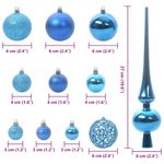 Casa si Gradina - Decoratiuni - Decoratiuni de sezon - Set de Globuri de Craciun cu 300 LED 120 pcs albastru Plastic - Infinity.ro