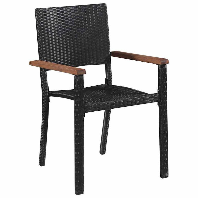 Casa si Gradina - Gradina si terasa - Mobilier exterior - Scaune si sezlonguri gradina - Set de masa pentru gradina 9 pcs Negru Rattan poli - Infinity.ro