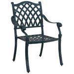 Casa si Gradina - Gradina si terasa - Mobilier exterior - Scaune si sezlonguri gradina - Set masa de gradina 5 pcs verde 80 x 80 x 75 cm Aluminiu turnat - Infinity.ro
