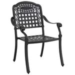 Casa si Gradina - Gradina si terasa - Mobilier exterior - Scaune si sezlonguri gradina - Set de masa pentru gradina 5 pcs Negru Aluminiu - Infinity.ro