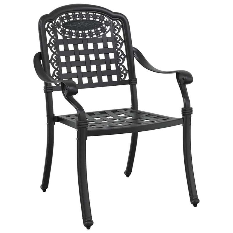 Casa si Gradina - Gradina si terasa - Mobilier exterior - Scaune si sezlonguri gradina - Set de masa pentru gradina 5 pcs Negru Aluminiu - Infinity.ro