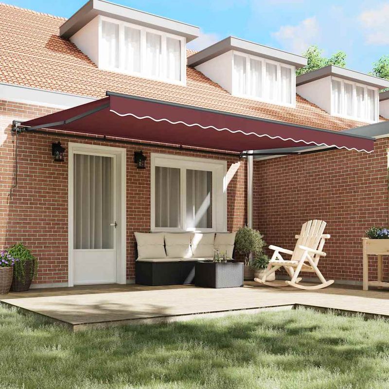 Casa si Gradina - Gradina si terasa - Umbrele si pavilioane - Pavilioane - Cortina Retractabila Rosu Burgund 450x300 cm tesatura - Infinity.ro