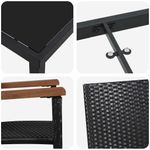 Casa si Gradina - Gradina si terasa - Mobilier exterior - Scaune si sezlonguri gradina - Set de masa pentru gradina 9 pcs Negru Rattan poli - Infinity.ro