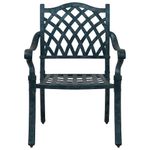 Casa si Gradina - Gradina si terasa - Mobilier exterior - Scaune si sezlonguri gradina - Set masa de gradina 5 pcs verde 80 x 80 x 75 cm Aluminiu turnat - Infinity.ro