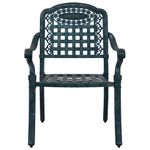 Casa si Gradina - Gradina si terasa - Mobilier exterior - Scaune si sezlonguri gradina - Set masa de gradina 5 pcs verde 80 x 80 x 75 cm Aluminiu turnat - Infinity.ro