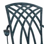 Casa si Gradina - Gradina si terasa - Mobilier exterior - Scaune si sezlonguri gradina - Set masa de gradina 3 pcs verde 80 x 80 x 75 cm Aluminiu turnat - Infinity.ro