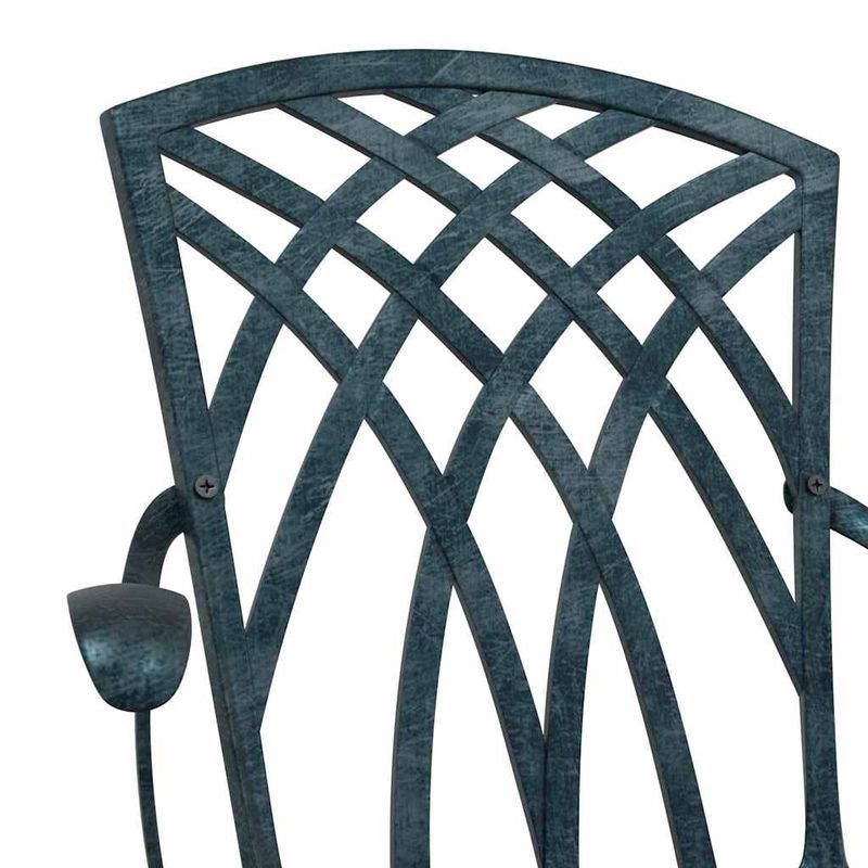 Casa si Gradina - Gradina si terasa - Mobilier exterior - Scaune si sezlonguri gradina - Set masa de gradina 3 pcs verde 80 x 80 x 75 cm Aluminiu turnat - Infinity.ro