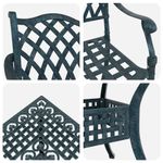 Casa si Gradina - Gradina si terasa - Mobilier exterior - Scaune si sezlonguri gradina - Set masa de gradina 5 pcs verde 80 x 80 x 75 cm Aluminiu turnat - Infinity.ro