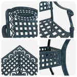 Casa si Gradina - Gradina si terasa - Mobilier exterior - Scaune si sezlonguri gradina - Set masa de gradina 5 pcs verde 80 x 80 x 75 cm Aluminiu turnat - Infinity.ro