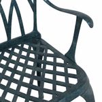 Casa si Gradina - Gradina si terasa - Mobilier exterior - Scaune si sezlonguri gradina - Set masa de gradina 3 pcs verde 80 x 80 x 75 cm Aluminiu turnat - Infinity.ro