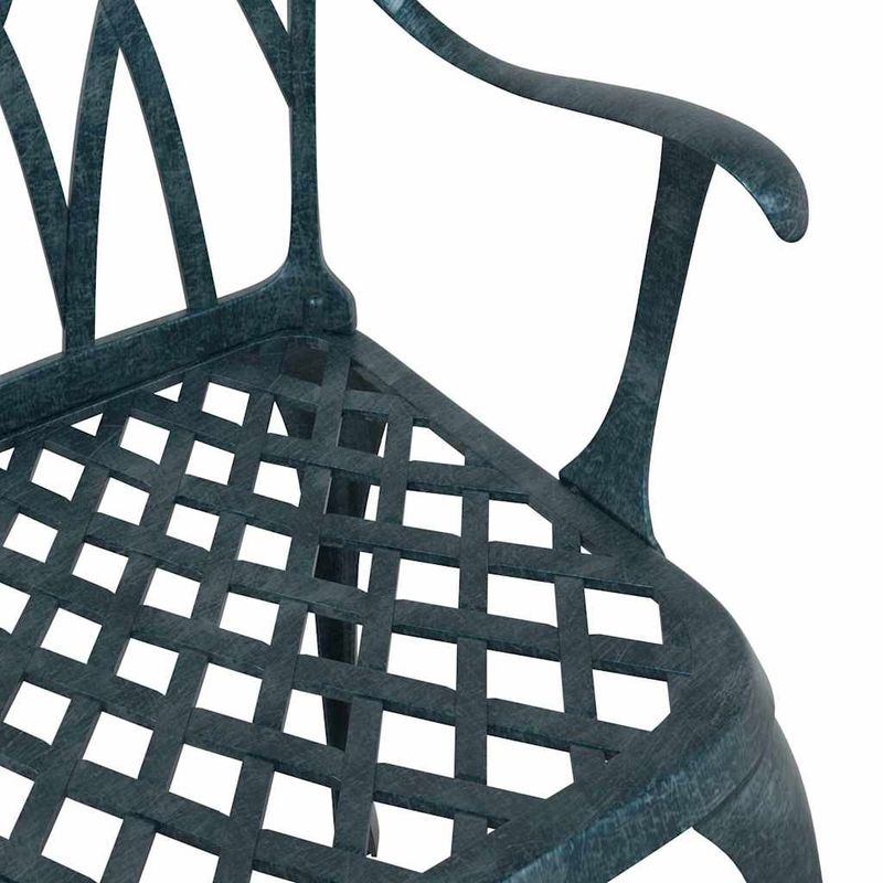 Casa si Gradina - Gradina si terasa - Mobilier exterior - Scaune si sezlonguri gradina - Set masa de gradina 3 pcs verde 80 x 80 x 75 cm Aluminiu turnat - Infinity.ro
