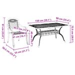 Casa si Gradina - Gradina si terasa - Mobilier exterior - Scaune si sezlonguri gradina - Set de masa pentru gradina 5 pcs Negru Aluminiu - Infinity.ro