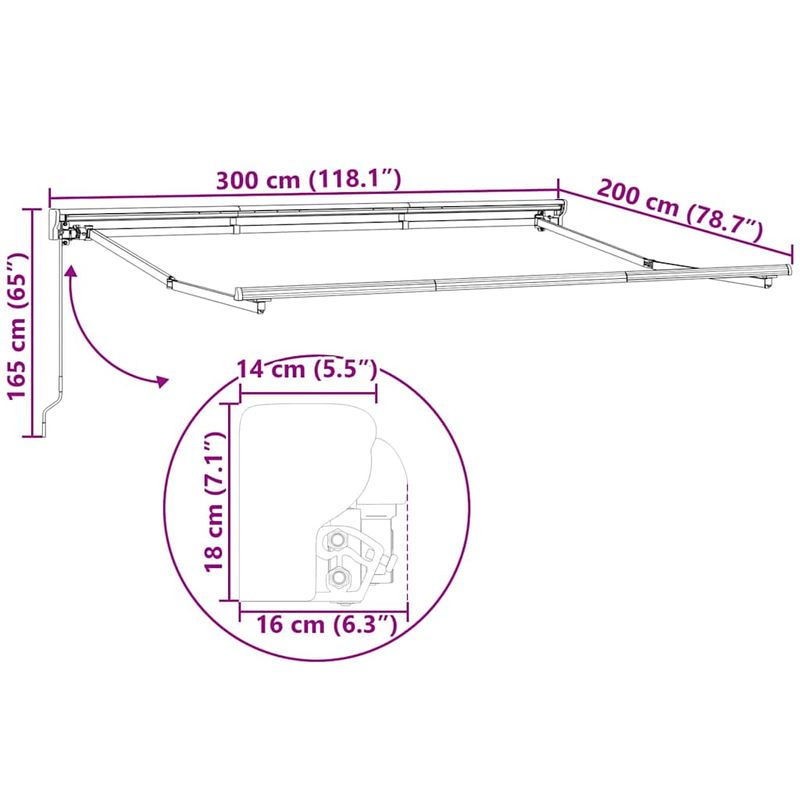 Casa si Gradina - Gradina si terasa - Umbrele si pavilioane - Pavilioane - Cortina Retractabila Manual Maro 300x200 cm tesatura - Infinity.ro