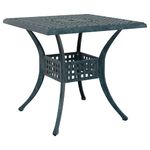 Casa si Gradina - Gradina si terasa - Mobilier exterior - Scaune si sezlonguri gradina - Set masa de gradina 5 pcs verde 80 x 80 x 75 cm Aluminiu turnat - Infinity.ro
