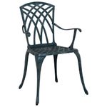Casa si Gradina - Gradina si terasa - Mobilier exterior - Scaune si sezlonguri gradina - Set masa de gradina 5 pcs verde 80 x 80 x 75 cm Aluminiu turnat - Infinity.ro