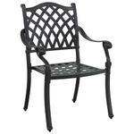 Casa si Gradina - Gradina si terasa - Mobilier exterior - Scaune si sezlonguri gradina - Set de masa pentru gradina 7 pcs Negru Aluminiu - Infinity.ro