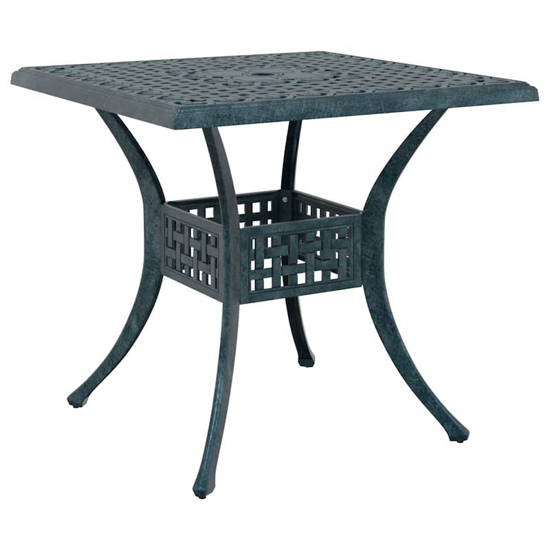 Casa si Gradina - Gradina si terasa - Mobilier exterior - Scaune si sezlonguri gradina - Set masa de gradina 5 pcs verde 80 x 80 x 75 cm Aluminiu turnat - Infinity.ro