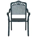 Casa si Gradina - Gradina si terasa - Mobilier exterior - Scaune si sezlonguri gradina - Set masa de gradina 5 pcs verde 80 x 80 x 75 cm Aluminiu turnat - Infinity.ro