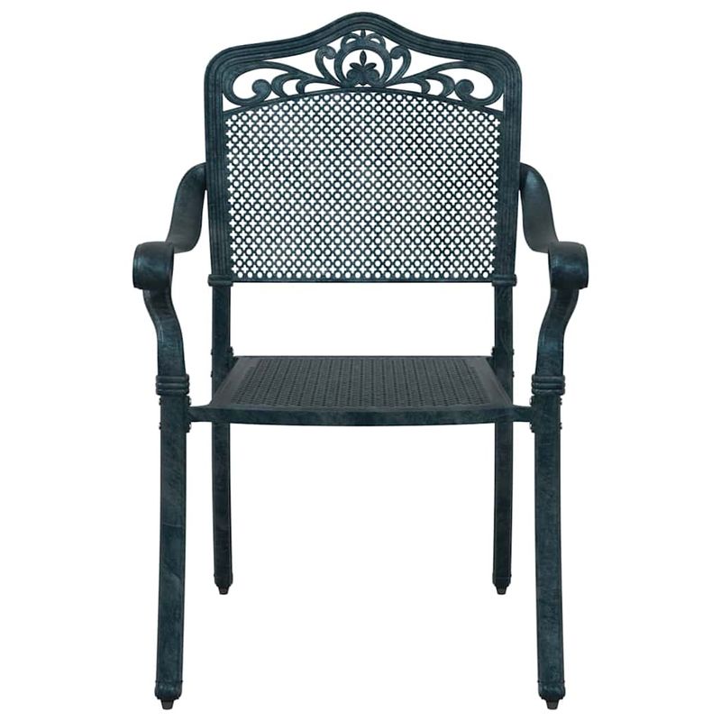 Casa si Gradina - Gradina si terasa - Mobilier exterior - Scaune si sezlonguri gradina - Set masa de gradina 5 pcs verde 80 x 80 x 75 cm Aluminiu turnat - Infinity.ro