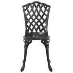 Casa si Gradina - Gradina si terasa - Mobilier exterior - Scaune si sezlonguri gradina - Set de masa pentru gradina 5 pcs Negru Aluminiu - Infinity.ro