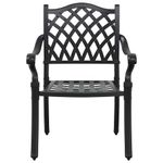 Casa si Gradina - Gradina si terasa - Mobilier exterior - Scaune si sezlonguri gradina - Set de masa pentru gradina 7 pcs Negru Aluminiu - Infinity.ro