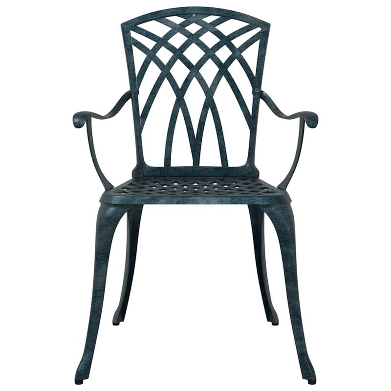 Casa si Gradina - Gradina si terasa - Mobilier exterior - Scaune si sezlonguri gradina - Set masa de gradina 5 pcs verde 80 x 80 x 75 cm Aluminiu turnat - Infinity.ro
