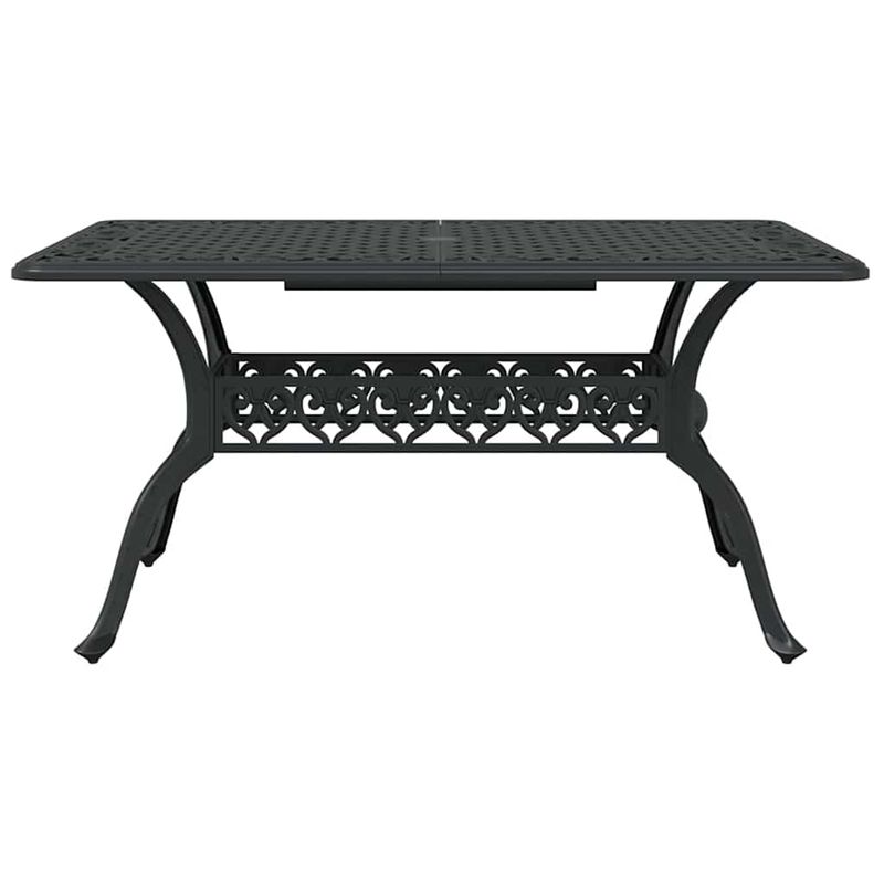 Casa si Gradina - Gradina si terasa - Mobilier exterior - Scaune si sezlonguri gradina - Set de masa pentru gradina 7 pcs Negru Aluminiu - Infinity.ro