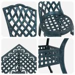 Casa si Gradina - Gradina si terasa - Mobilier exterior - Scaune si sezlonguri gradina - Set masa de gradina 5 pcs verde 80 x 80 x 75 cm Aluminiu turnat - Infinity.ro