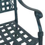 Casa si Gradina - Gradina si terasa - Mobilier exterior - Scaune si sezlonguri gradina - Set masa de gradina 3 pcs verde 80 x 80 x 75 cm Aluminiu turnat - Infinity.ro