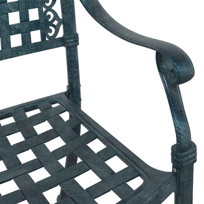 Casa si Gradina - Gradina si terasa - Mobilier exterior - Scaune si sezlonguri gradina - Set masa de gradina 3 pcs verde 80 x 80 x 75 cm Aluminiu turnat - Infinity.ro